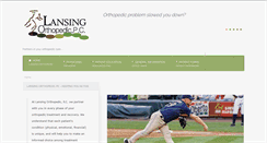 Desktop Screenshot of lansingorthopedic.com