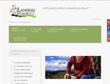 Tablet Screenshot of lansingorthopedic.com